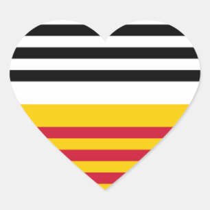 Flagge von Loon op Zand Herz-Aufkleber