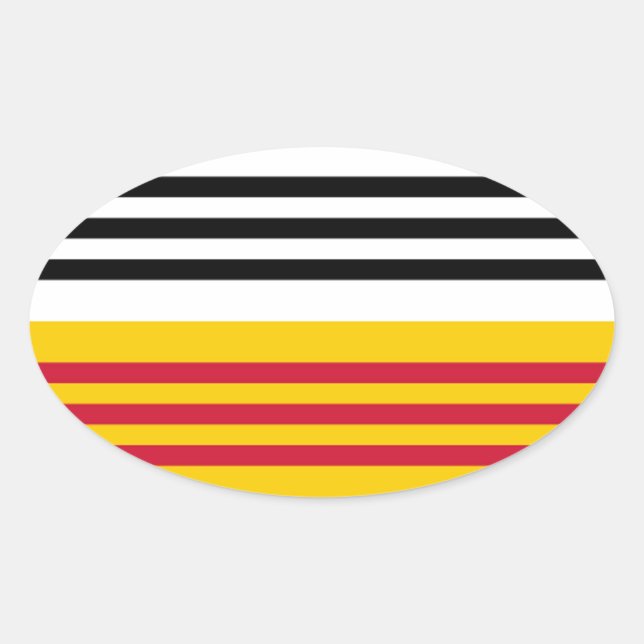 Flagge von Loon op Zand Ovaler Aufkleber (Vorderseite)