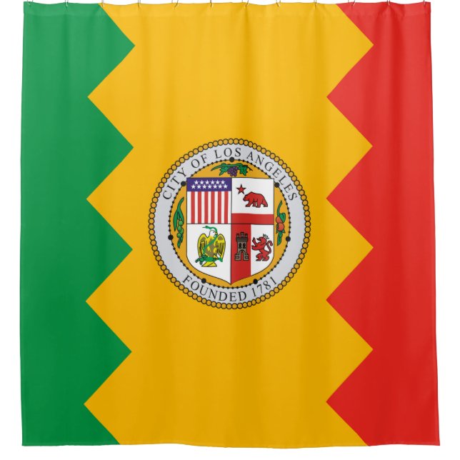 Flagge von Los Angeles (Kalifornien, USA) Duschvorhang (Vorderseite)