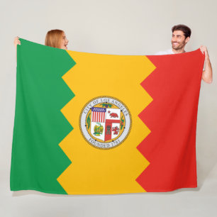 Flagge von Los Angeles (Kalifornien, USA) Fleecedecke