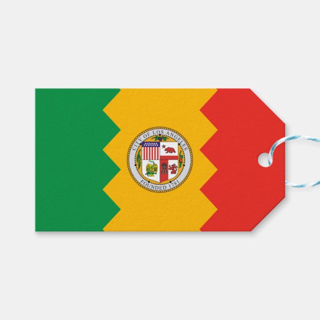 Flagge von Los Angeles (Kalifornien, USA) Geschenkanhänger (Vorderseite (Horizontal))