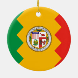 Flagge von Los Angeles (Kalifornien, USA) Keramik Ornament