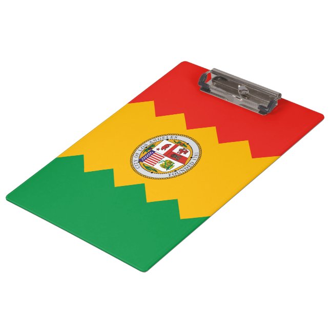 Flagge von Los Angeles (Kalifornien, USA) Klemmbrett (Schrägansicht)