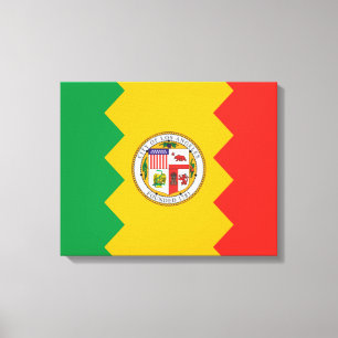 Flagge von Los Angeles (Kalifornien, USA) Leinwanddruck