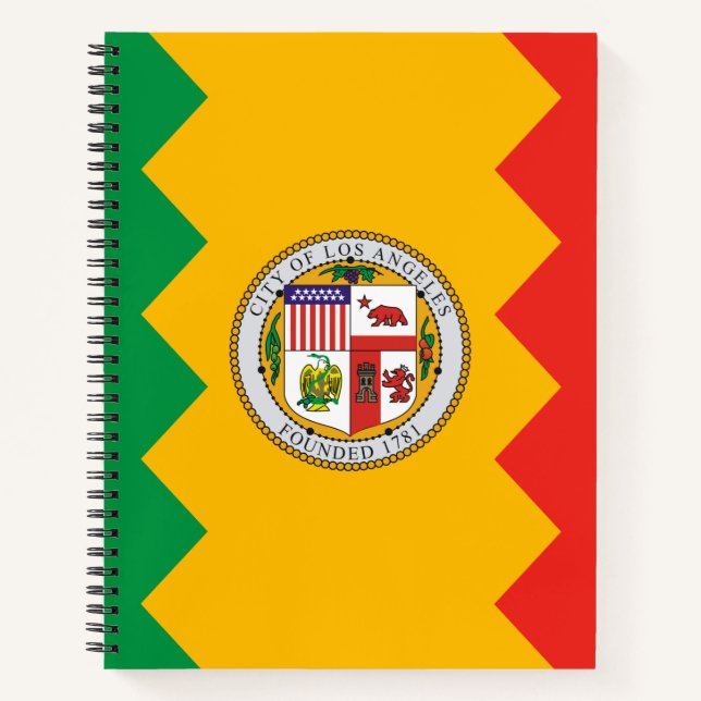 Flagge von Los Angeles (Kalifornien, USA) Notizbuch (Vorderseite)