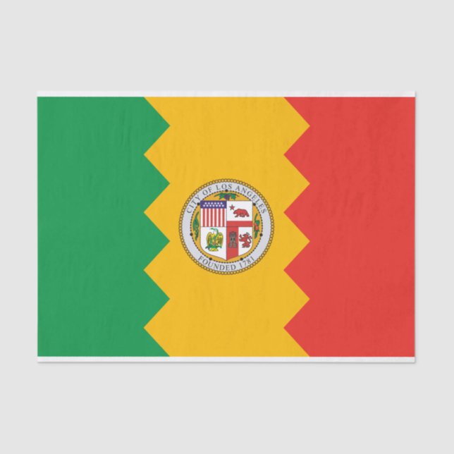 Flagge von Los Angeles (Kalifornien, USA) Seidenpapier (Vorderseite)