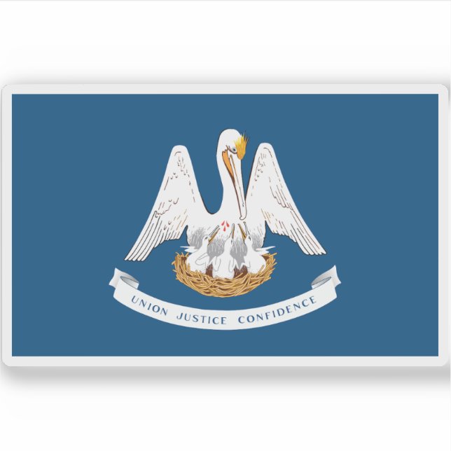 Flagge von Louisiana Aufkleber (Vorderseite)