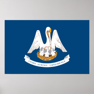 Flagge von Louisiana Poster