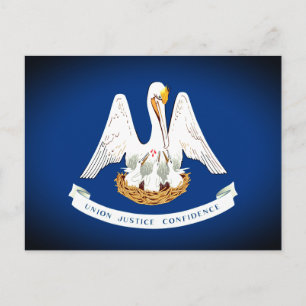 Flagge von Louisiana Postkarte