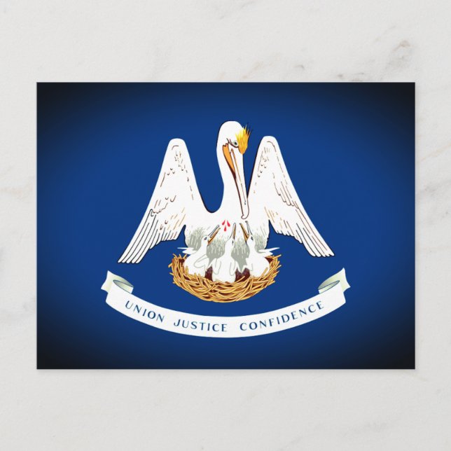 Flagge von Louisiana Postkarte (Vorderseite)