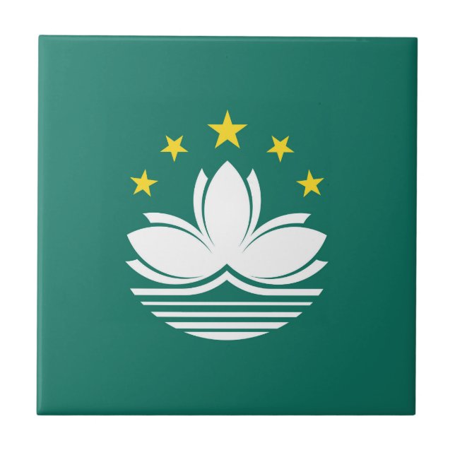 Flagge von Macau Fliese (Vorderseite)