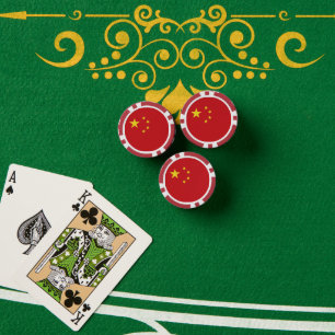 Flagge von Macau Pokerchips
