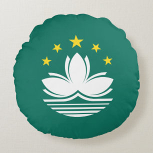 Flagge von Macau Rundes Kissen