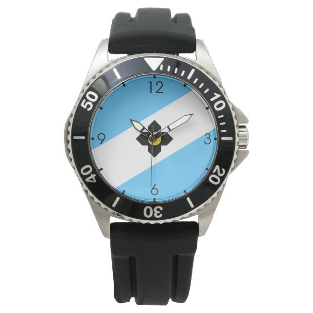 Flagge von Madison (Wisconsin) Armbanduhr (Vorderseite)