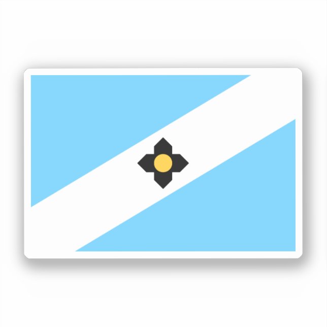 Flagge von Madison, Wisconsin Aufkleber (Vorderseite)