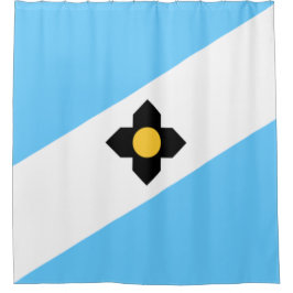 Flagge von Madison (Wisconsin) Duschvorhang