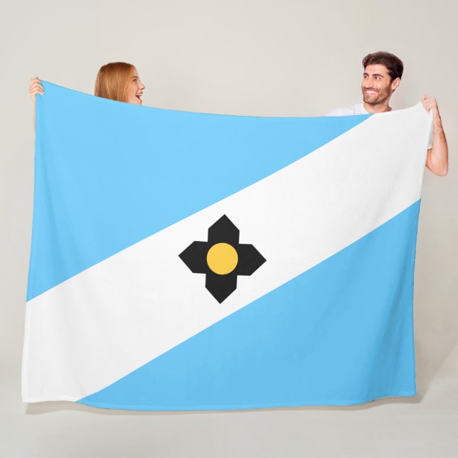 Flagge von Madison (Wisconsin) Fleecedecke (Beispiel)