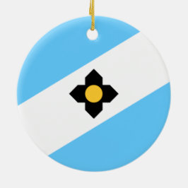 Flagge von Madison (Wisconsin) Keramik Ornament