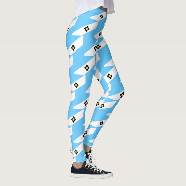 Flagge von Madison, Wisconsin Leggings (Rechts)