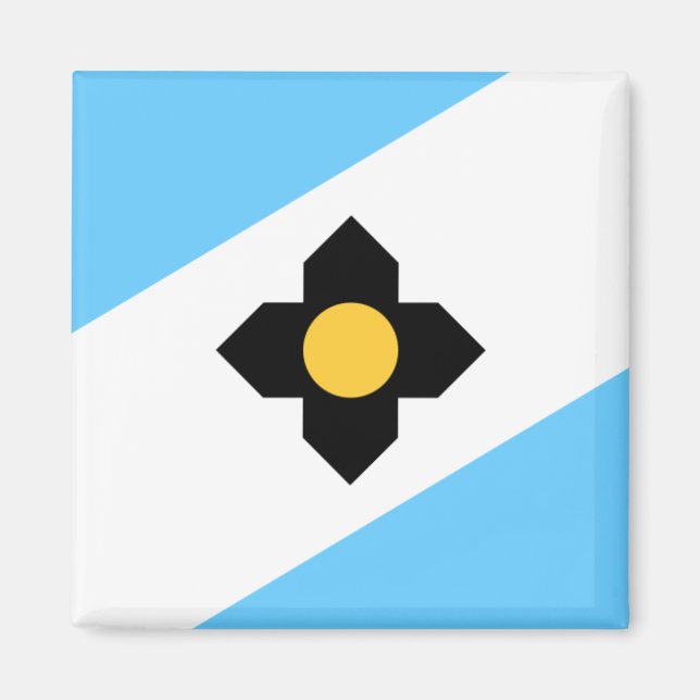Flagge von Madison, Wisconsin Magnet (Vorne)