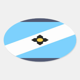 Flagge von Madison, Wisconsin Ovaler Aufkleber