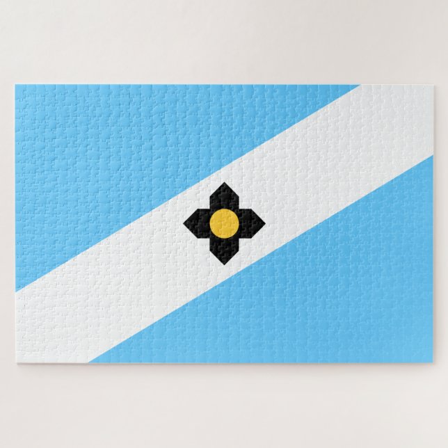 Flagge von Madison (Wisconsin) Puzzle (Horizontal)