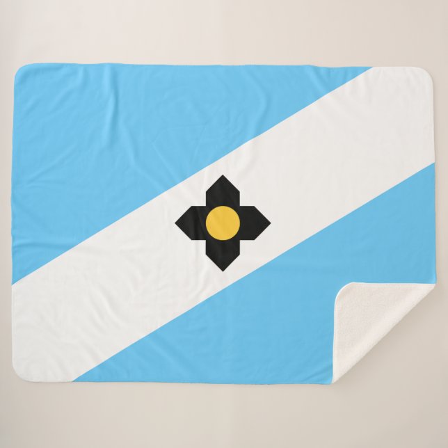 Flagge von Madison (Wisconsin) Sherpadecke (Vorderseite (Horizontal))