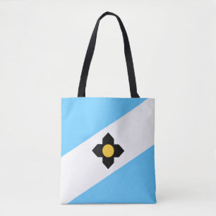 Flagge von Madison, Wisconsin Tote Tag