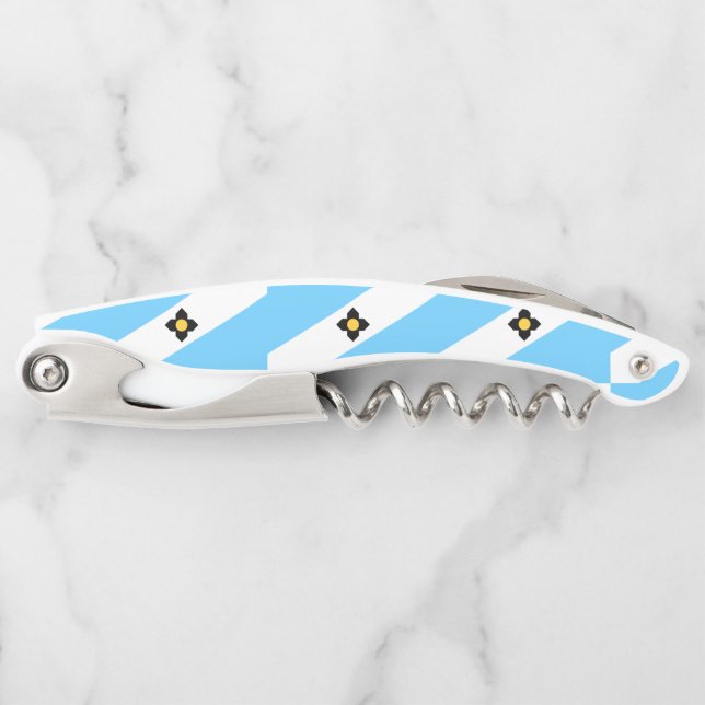 Flagge von Madison, Wisconsin Waiter's Corkschraub Kellnermesser (Vorderseite)