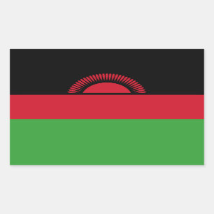 Flagge von Malawi Rechteckiger Aufkleber