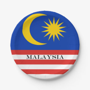 Flagge von Malaysia Jalur Gemilang Pappteller