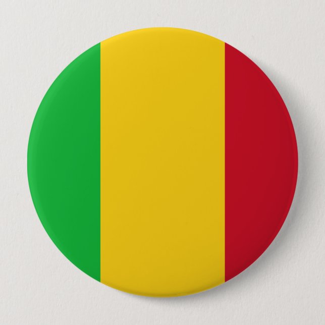 Flagge von Mali Button (Vorderseite)
