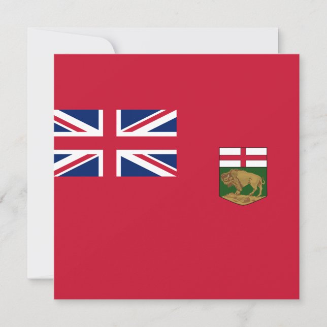 Flagge von Manitoba Karte (Vorderseite)