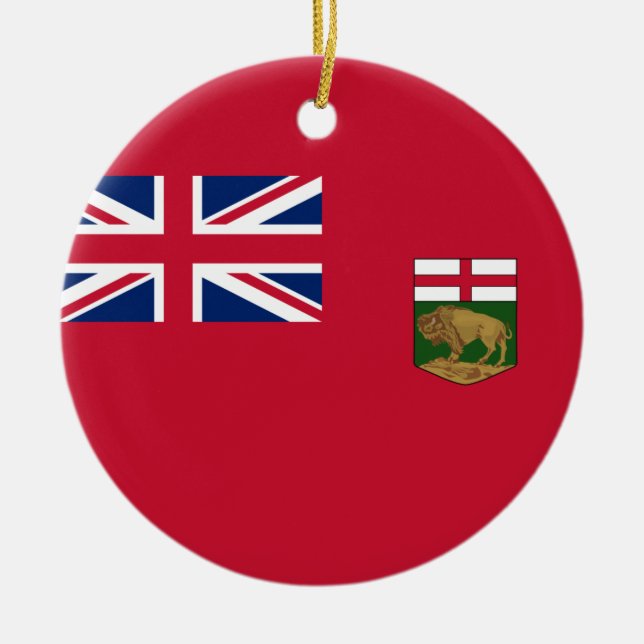 Flagge von Manitoba Keramik Ornament (Vorne)