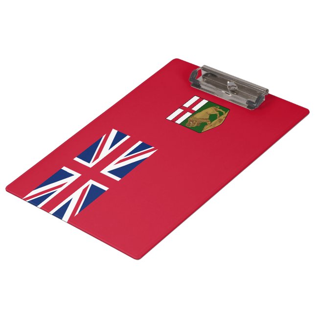 Flagge von Manitoba Klemmbrett (Schrägansicht)