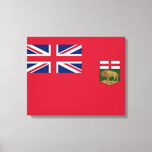Flagge von Manitoba Leinwanddruck (Vorderseite)