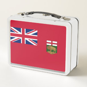 Flagge von Manitoba Metall Brotdose