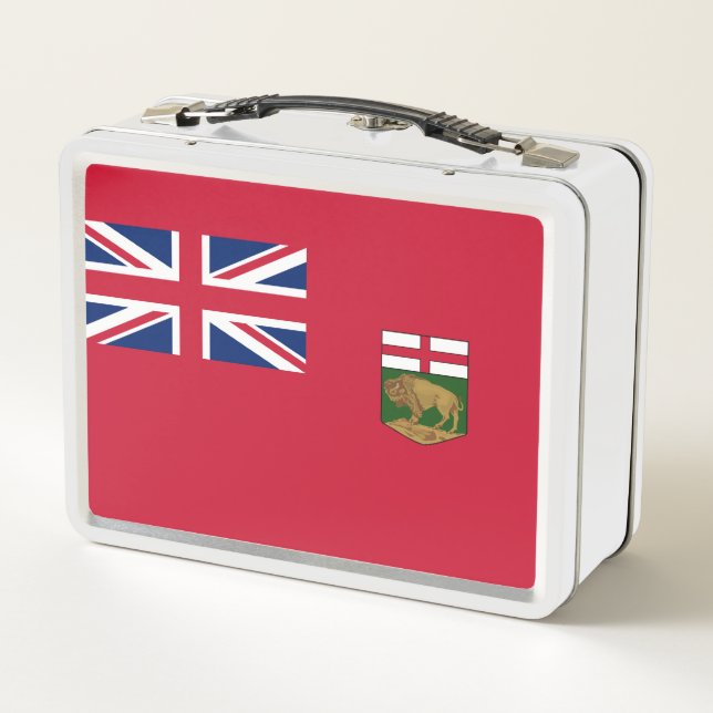 Flagge von Manitoba Metall Brotdose (Rückseite)