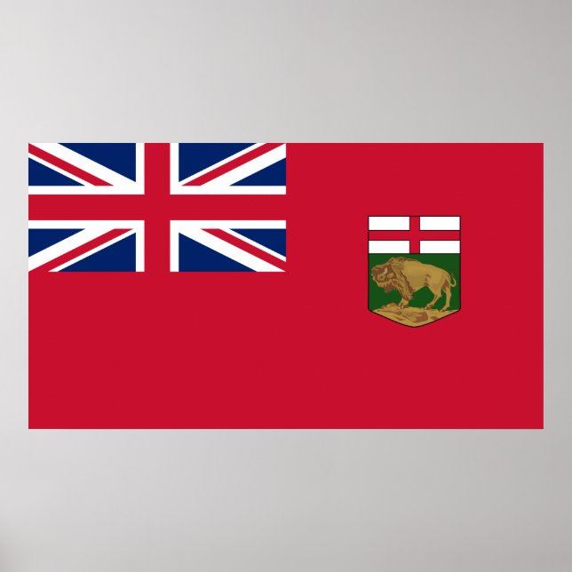 Flagge von Manitoba Poster (Vorne)