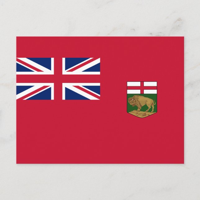 Flagge von Manitoba Postkarte (Vorderseite)