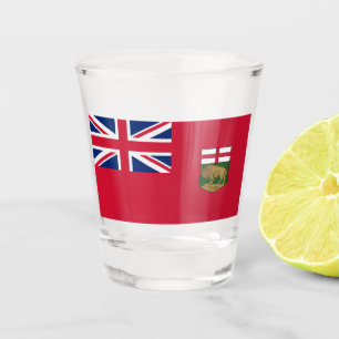 Flagge von Manitoba Schnapsglas