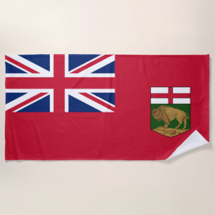 Flagge von Manitoba Strandtuch