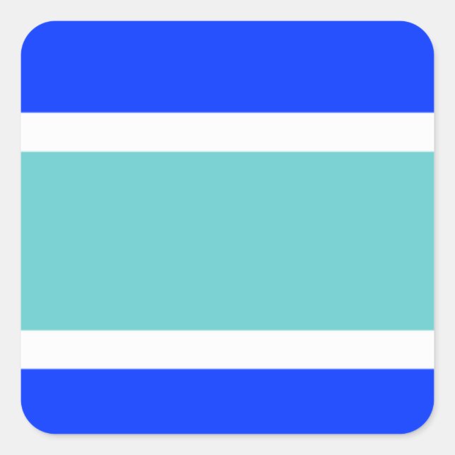 Flagge von Marbella Quadratischer Aufkleber (Vorderseite)