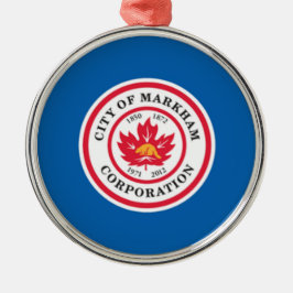 Flagge von Markham (Ontario, Kanada) Ornament Aus Metall