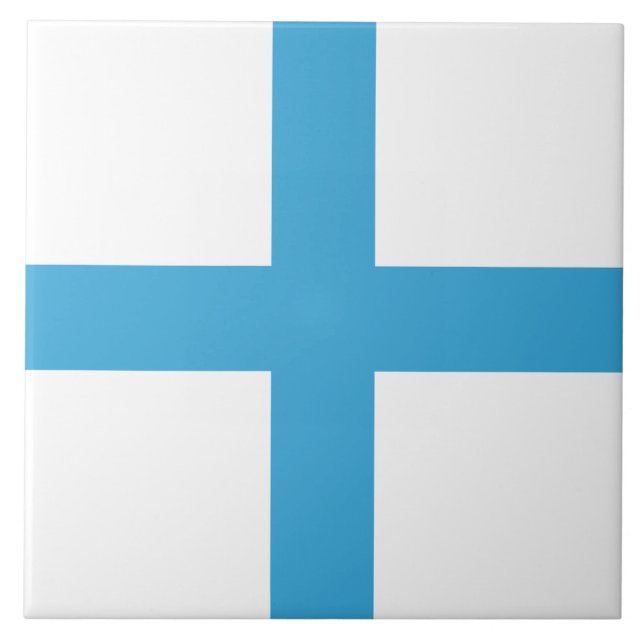 Flagge von Marseille (Frankreich) Fliese (Vorderseite)
