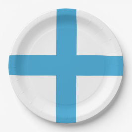 Flagge von Marseille (Frankreich) Pappteller