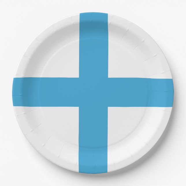 Flagge von Marseille (Frankreich) Pappteller (Vorderseite)