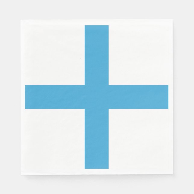 Flagge von Marseille (Frankreich) Serviette (Vorderseite)