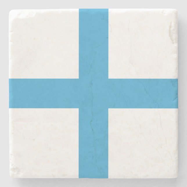 Flagge von Marseille (Frankreich) Steinuntersetzer (Vorderseite)