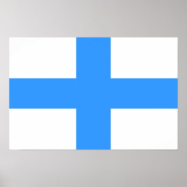 Flagge von Marseille Poster (Vorne)